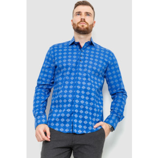 Сорочка чоловіча з принтом, колір електрик, 214R7039 - Інтернет-магазин спільних покупок ToGether