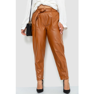 Штани зі штучної шкіри жіночі, колір світло-коричневий, 102R5145 - Інтернет-магазин спільних покупок ToGether
