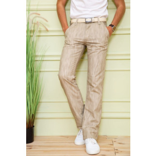 Чоловічі літні штани, вільного крою, бежевого кольору, 167R7055-1 - Інтернет-магазин спільних покупок ToGether