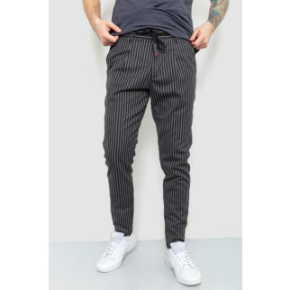 Чоловічі штани в смужку, колір сіро-чорний, 157R2007-1 - Інтернет-магазин спільних покупок ToGether