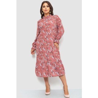 Сукня шифонова з принтом, колір сливовий, 204R201-1 - Інтернет-магазин спільних покупок ToGether