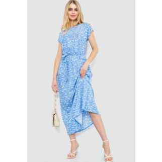 Сукня з принтом, колір блакитний, 214R055-3 - Інтернет-магазин спільних покупок ToGether