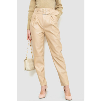 Штани жіночі з екошкіри, колір світло-бежевий, 186R5953 - Інтернет-магазин спільних покупок ToGether