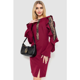 Ошатне плаття, колір бордовий, 214R402 - Інтернет-магазин спільних покупок ToGether