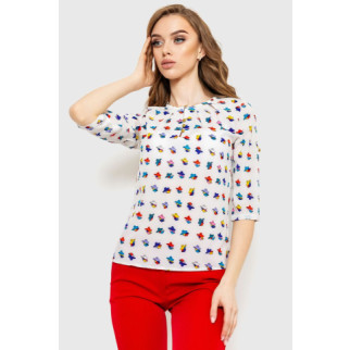 Блуза з принтом, колір молочно-синій, 230R1121 - Інтернет-магазин спільних покупок ToGether