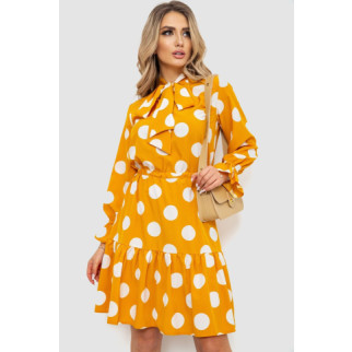 Сукня в горох, колір гірчичний, 240R2016 - Інтернет-магазин спільних покупок ToGether