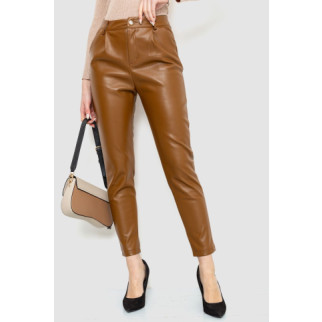 Штани жіночі з екошкіри, колір коричневий, 186R8731 - Інтернет-магазин спільних покупок ToGether