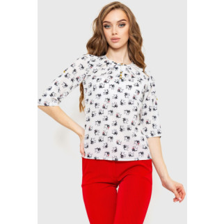 Блуза з принтом, колір молочно-чорний, 230R1121 - Інтернет-магазин спільних покупок ToGether