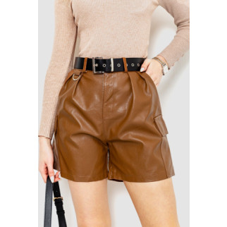Шорти жіночі повсякденні вільні, колір коричневий, 186R5223 - Інтернет-магазин спільних покупок ToGether