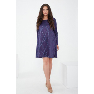 Коротка жіноча сукня, синього кольору, з люрексу, 153R4052 - Інтернет-магазин спільних покупок ToGether