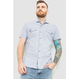 Сорочка чоловіча в смужку, колір сіро-блакитний, 186R0618 - Інтернет-магазин спільних покупок ToGether