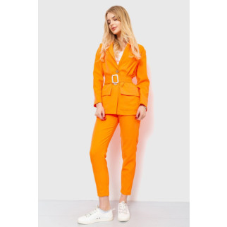 Костюм жіночий однотонний класичний, колір помаранчевий, 115R0471 - Інтернет-магазин спільних покупок ToGether