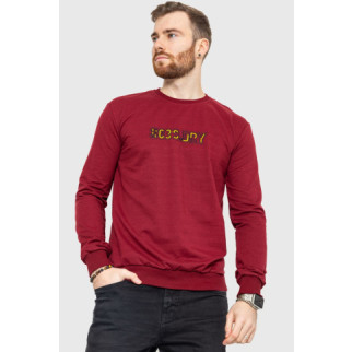 Світшот чоловічий з принтом, колір бордовий, 208R0206 - Інтернет-магазин спільних покупок ToGether