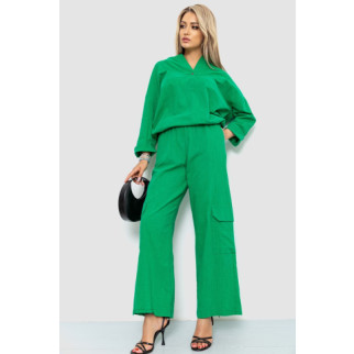 Костюм жіночий вільного крою жатка, колір зелений, 115R0530 - Інтернет-магазин спільних покупок ToGether