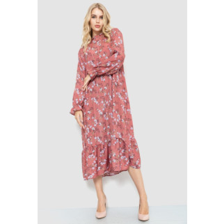 Сукня вільного крою з квітковим принтом, колір сливовий, 204R201 - Інтернет-магазин спільних покупок ToGether