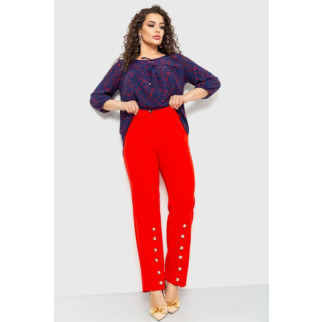Класичні жіночі штани, прямого крою, колір Червоний, 102R287 - Інтернет-магазин спільних покупок ToGether