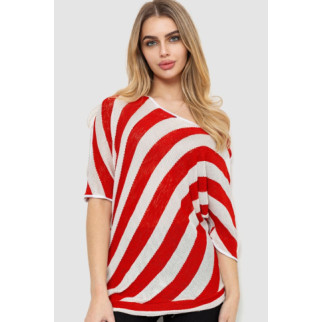 Жіноча кофта в смужку, колір червоно-білий, 244R0263 - Інтернет-магазин спільних покупок ToGether