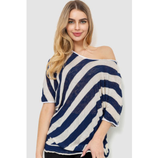 Жіноча кофта в смужку, колір синьо-білий, 244R0263 - Інтернет-магазин спільних покупок ToGether