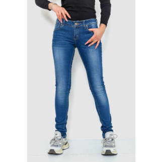 Джинси жіночі з потертостями, колір синій, 244RA603 - Інтернет-магазин спільних покупок ToGether