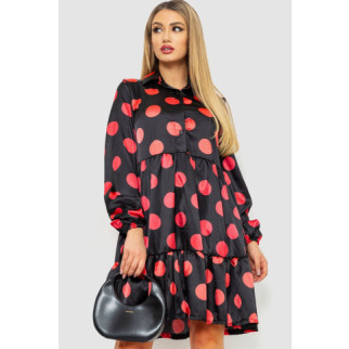 Сукня у горох, колір чорно-червоний, 214R788-2 - Інтернет-магазин спільних покупок ToGether