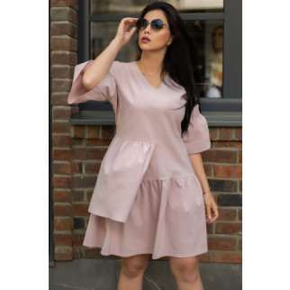 Сукня вільного крою, пудрового кольору, 183R0050 - Інтернет-магазин спільних покупок ToGether
