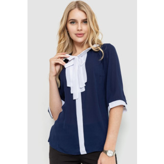 Блуза жіноча, колір синьо-білий, 172R11-1 - Інтернет-магазин спільних покупок ToGether