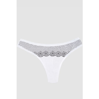 Труси жіночі стрінги, колір біло-чорний, 242R8816 - Інтернет-магазин спільних покупок ToGether