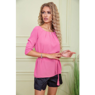Блузка з рукавами 3/4 і поясом, колір Рожевий, 172R1-1 - Інтернет-магазин спільних покупок ToGether