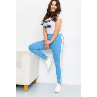 Спорт штани жіночі двонитка, колір блакитний, 219RB-3004 - Інтернет-магазин спільних покупок ToGether