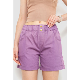 Шорти жіночі на резинці з манжетом, колір світло-фіолетовий, 214R638 - Інтернет-магазин спільних покупок ToGether
