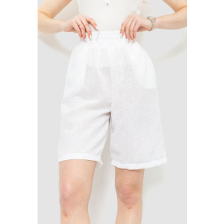 Шорти жіночі вільного крою тканина льон, колір білий, 177R023 - Інтернет-магазин спільних покупок ToGether