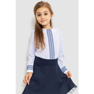 Блузка ошатна для дівчаток, колір біло-синій, 172R204-1 - Інтернет-магазин спільних покупок ToGether