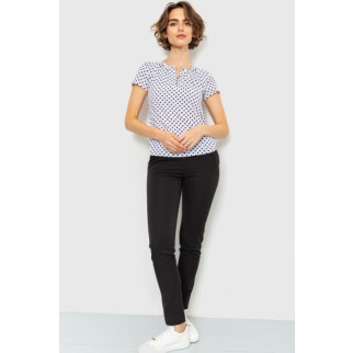 Блуза в горох, колір біло-синій, 230R112-8 - Інтернет-магазин спільних покупок ToGether
