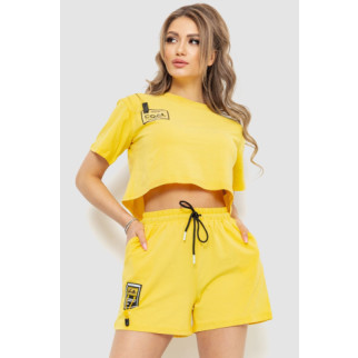 Костюм жіночий повсякденний футболка+шорти, колір жовтий, 198R123 - Інтернет-магазин спільних покупок ToGether