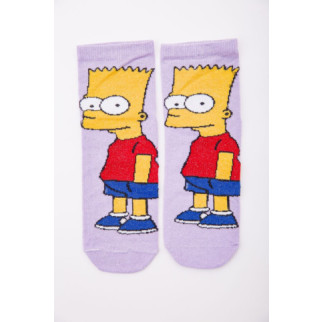 Жіночі шкарпетки, бузкового кольору з мультяшним принтом, 167R360 - Інтернет-магазин спільних покупок ToGether