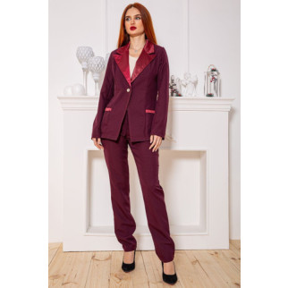 Жіночий костюм штани + піджак, вишневого кольору,  104R1285 - Інтернет-магазин спільних покупок ToGether