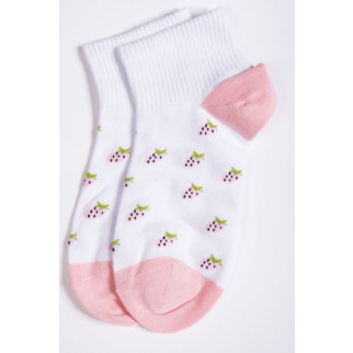 Короткі жіночі шкарпетки, біло-персикового кольору, 151R2846 - Інтернет-магазин спільних покупок ToGether