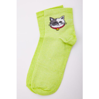 Жіночі шкарпетки, салатового кольору з принтом, середньої довжини, 167R346 - Інтернет-магазин спільних покупок ToGether
