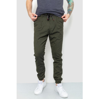 Чоловічі штани в смужку, колір хакі, 157R2003 - Інтернет-магазин спільних покупок ToGether