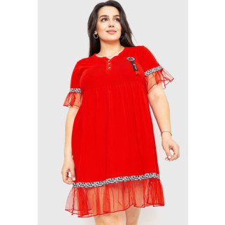 Сукня вільного крою, колір червоний, 231R6444 - Інтернет-магазин спільних покупок ToGether