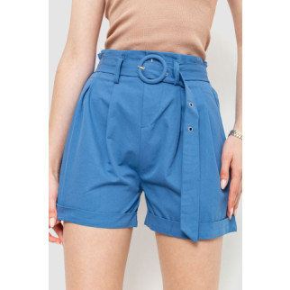 Шорти жіночі з ременем та манжетом, колір джинс, 214R8818 - Інтернет-магазин спільних покупок ToGether