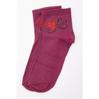 Жіночі шкарпетки середньої довжини, бордового кольору, 167R777 - Інтернет-магазин спільних покупок ToGether