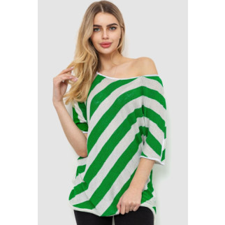 Жіноча кофта в смужку, колір біло-зелений, 244R0263 - Інтернет-магазин спільних покупок ToGether