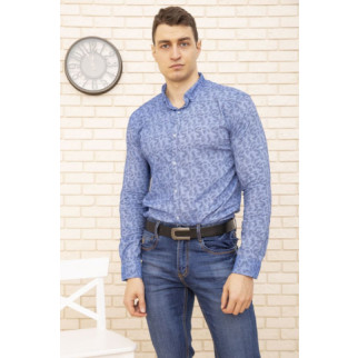 Блакитна сорочка чоловіча, бавовняна, 511F015 - Інтернет-магазин спільних покупок ToGether