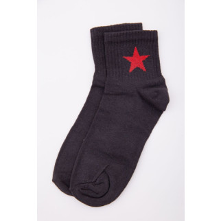 Жіночі шкарпетки, чорного кольору з принтом, 167R404 - Інтернет-магазин спільних покупок ToGether