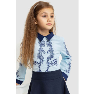 Блузка ошатна для дівчаток, колір синьо-блакитний, 172R026 - Інтернет-магазин спільних покупок ToGether