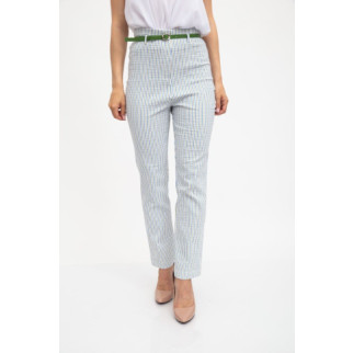 Прямі жіночі штани в смужку, колір Білий, 117R5002 - Інтернет-магазин спільних покупок ToGether