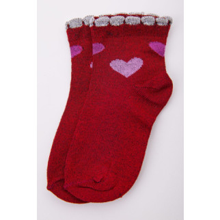 Бавовняні дитячі шкарпетки, бордового кольору, 167R601-1 - Інтернет-магазин спільних покупок ToGether