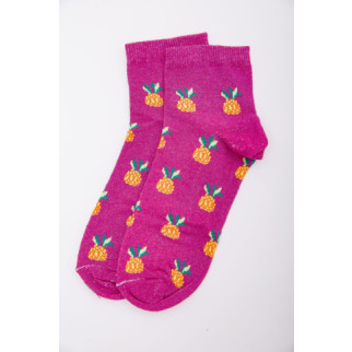 Жіночі шкарпетки, кольору фуксії з принтом, 167R362 - Інтернет-магазин спільних покупок ToGether
