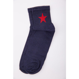 Жіночі шкарпетки, темно-синього кольору з принтом, 167R404 - Інтернет-магазин спільних покупок ToGether